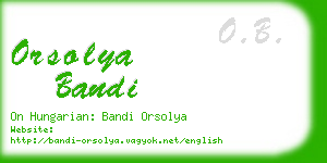 orsolya bandi business card